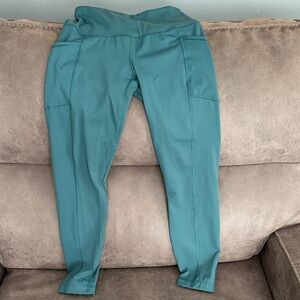 90 Degree By Reflex Aqua Crop Leggings